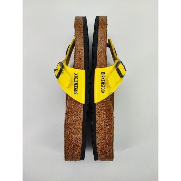 Birkenstock Women's Yellow Strap Thong Sandals Size 7 US - Picture 5 of 10